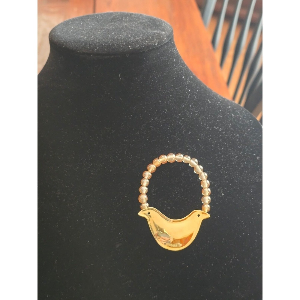Carlton Ridge of Louisville Vintage Bird Brooch Handcrafted Gold Plated Jewelry - Picture 2 of 11